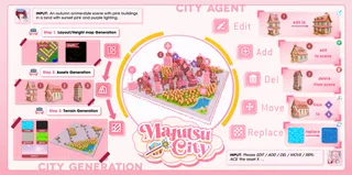 MajutsuCity: Language-driven Aesthetic-adaptive City Generation with Controllable 3D Assets and Layouts